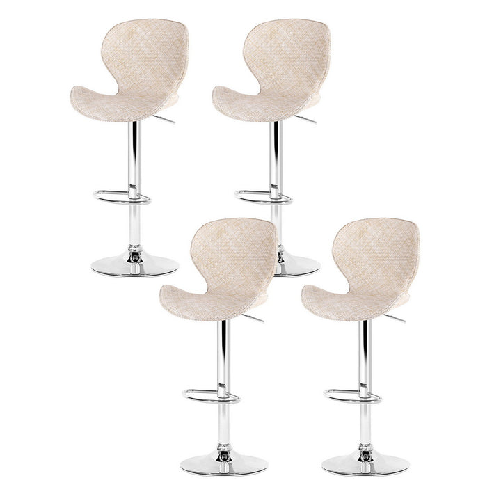 Quinn (Set of 4) PE Rattan Bar Stools - Beige - Homecoze