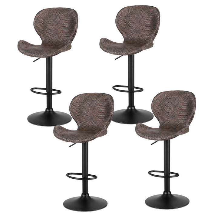 Quinn (Set of 4) PE Rattan Bar Stools - Brown - Homecoze