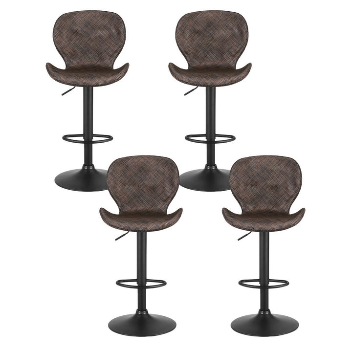 Quinn (Set of 4) PE Rattan Bar Stools - Brown - Homecoze