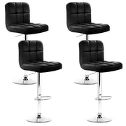 Layla (Set of 4) PU Leather Bar Stools - Black - Homecoze