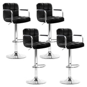 Lucy (Set of 4) PU Leather Bar Stools - Black - Homecoze