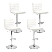 Rory (Set of 4) PU Leather Bar Stools - White - Homecoze