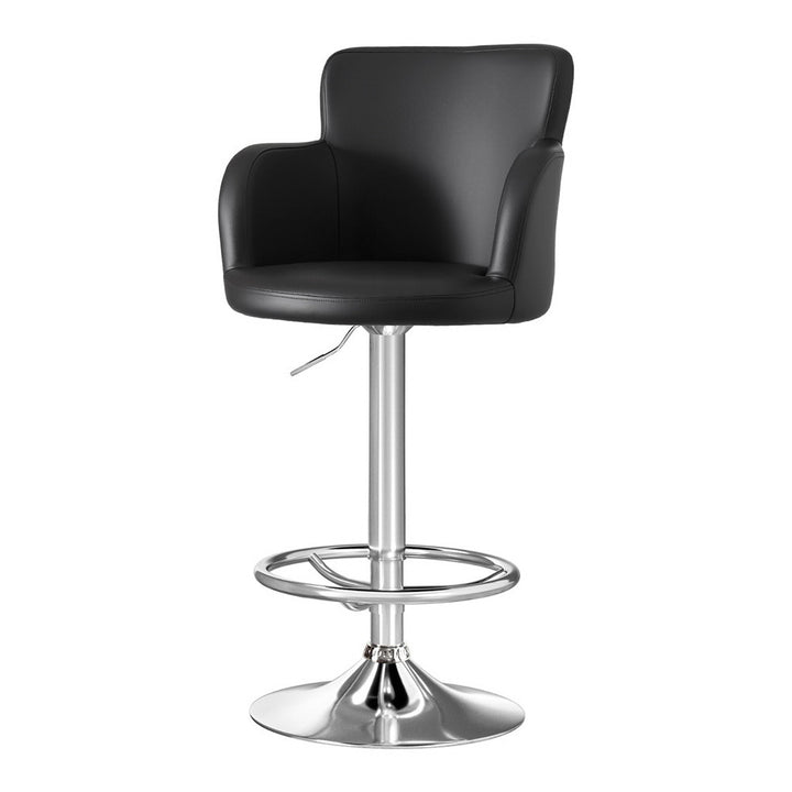 Nico (Single) PU Leather Bar Stool - Black - Homecoze