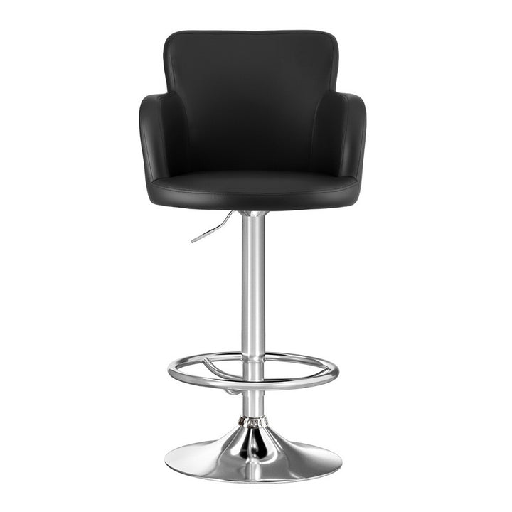 Nico (Single) PU Leather Bar Stool - Black - Homecoze