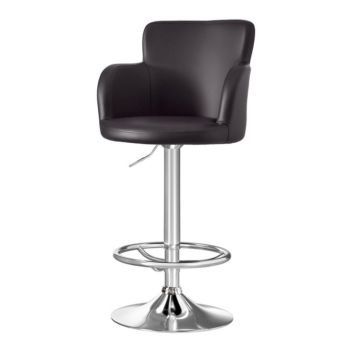 Nico (Single) PU Leather Bar Stool - Brown - Homecoze