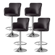 Nico (Set of 4) PU Leather Bar Stools - Brown