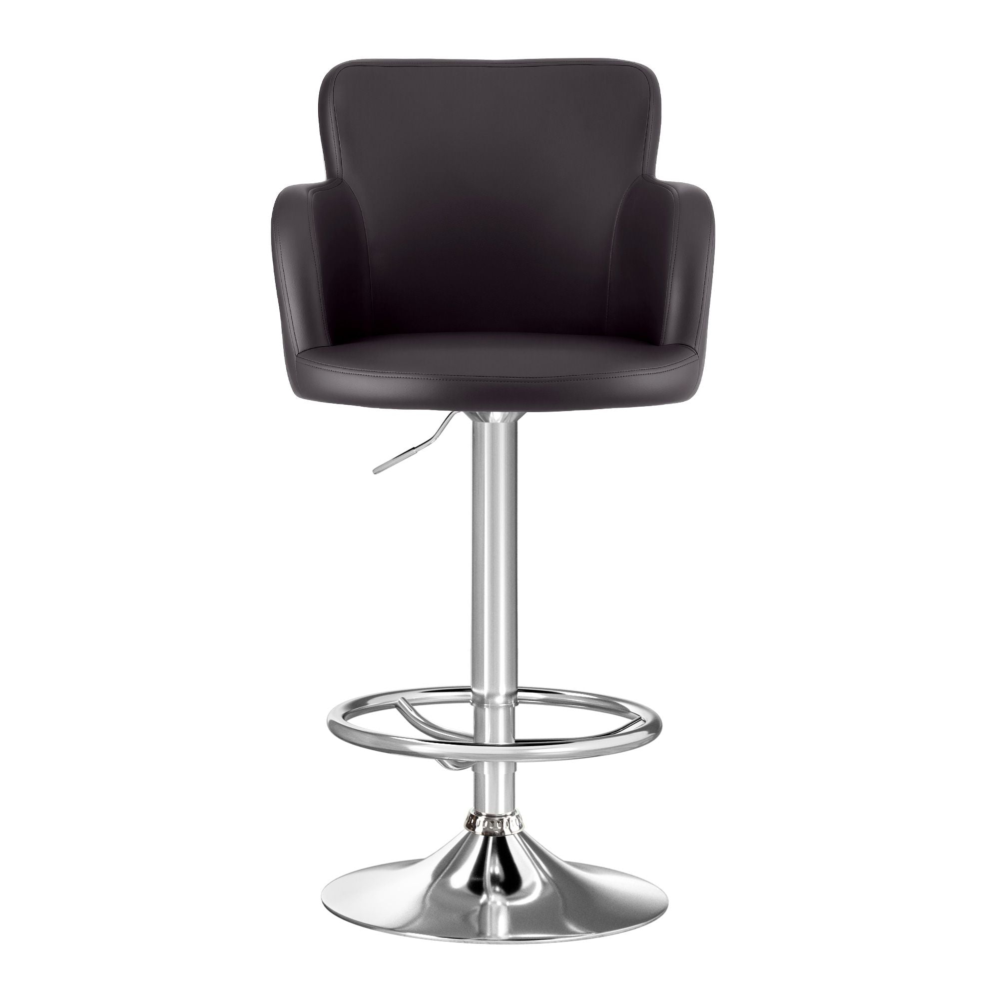 Nico (Set of 4) PU Leather Bar Stools - Brown