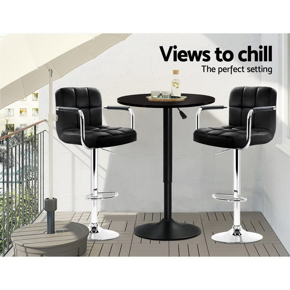 Modern Bar Gas Lift Bar Table - Black - Homecoze