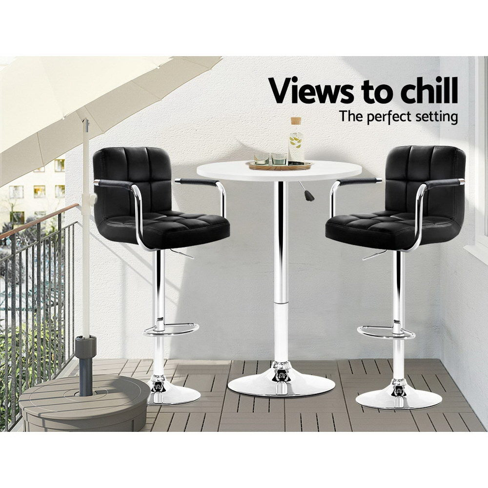 Modern Bar Gas Lift Bar Table - White - Homecoze