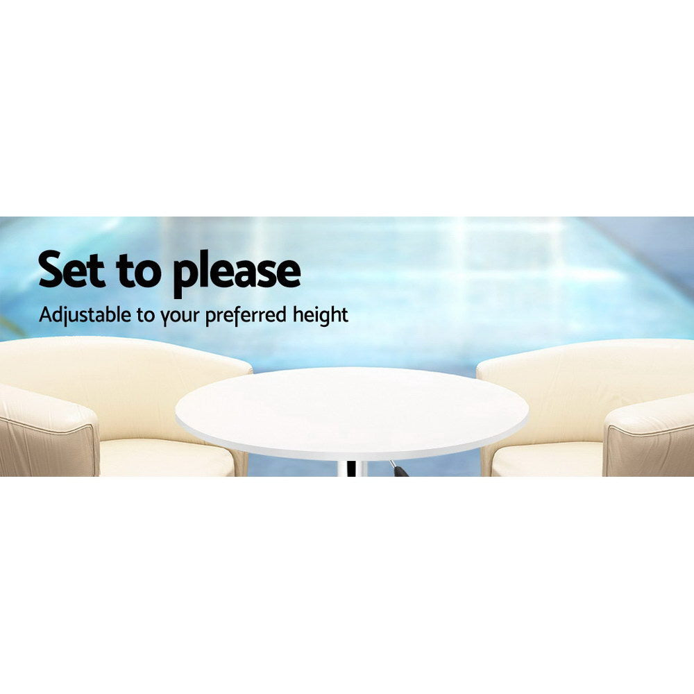 Modern Bar Gas Lift Bar Table - White - Homecoze