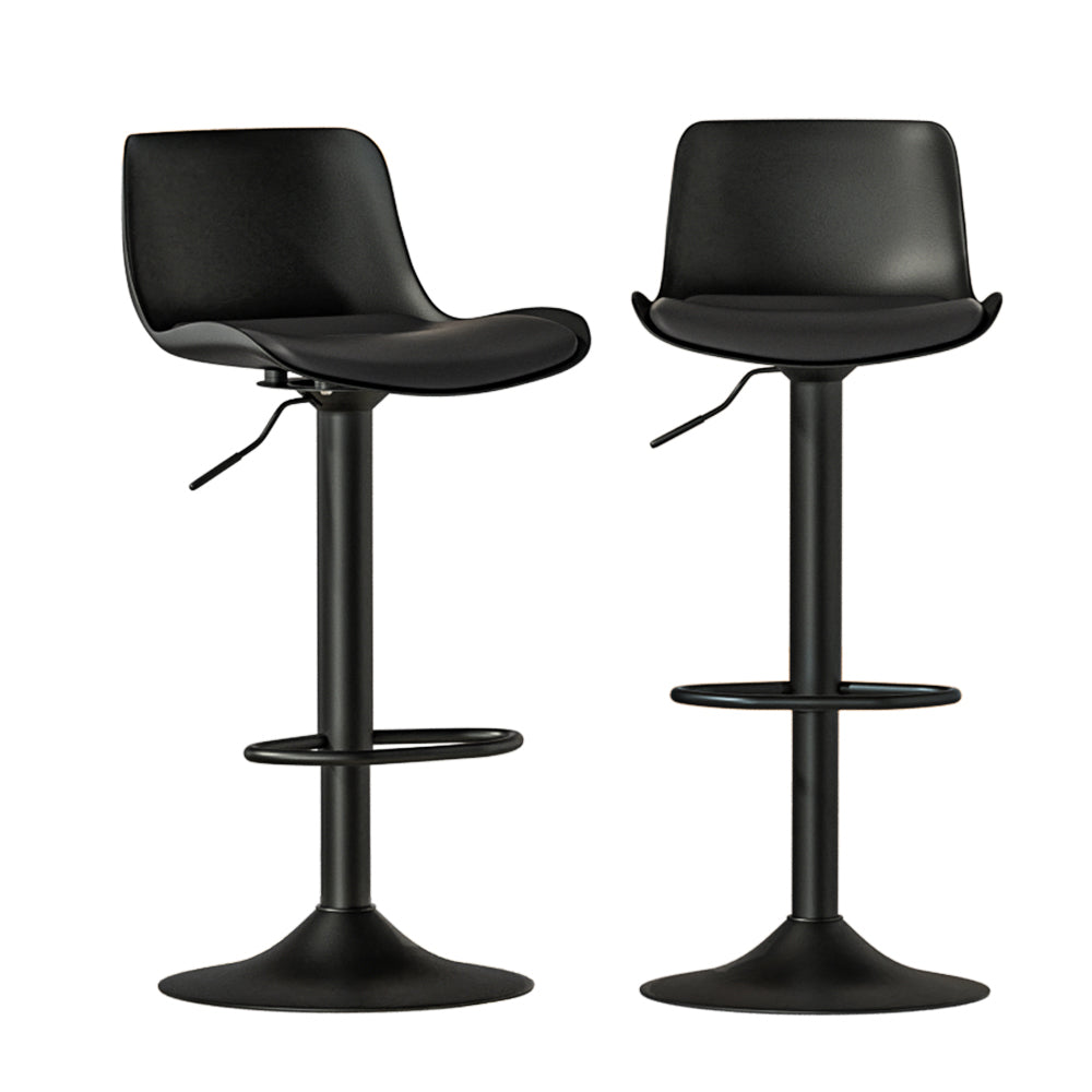 Jamie (Set of 2) Contemporary Bar Stools - Black - Homecoze