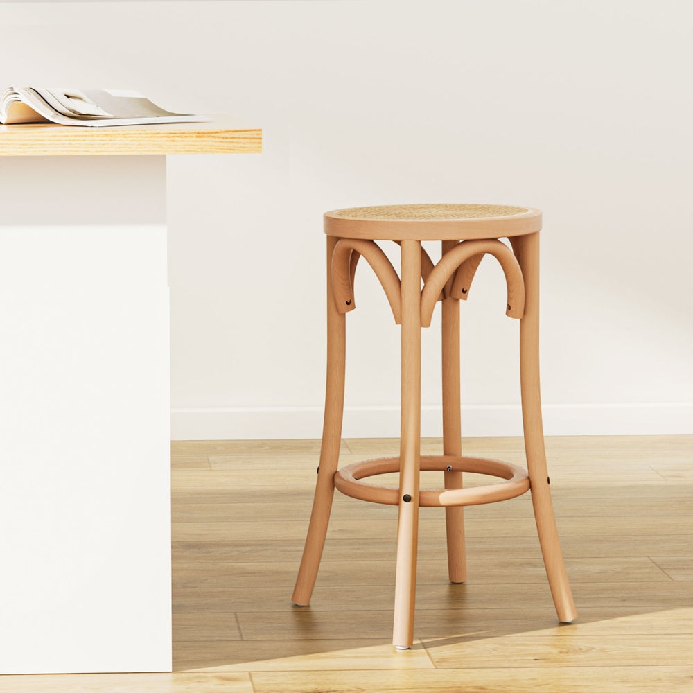 Lola (Single) Rattan Bar Stool 65cm - Homecoze