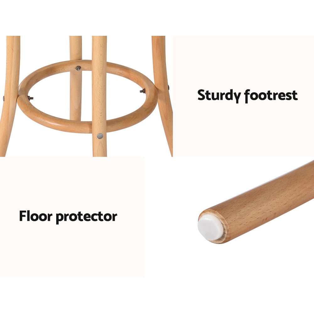 Lola (Set of 3) Rattan Bar Stools 65cm - Homecoze