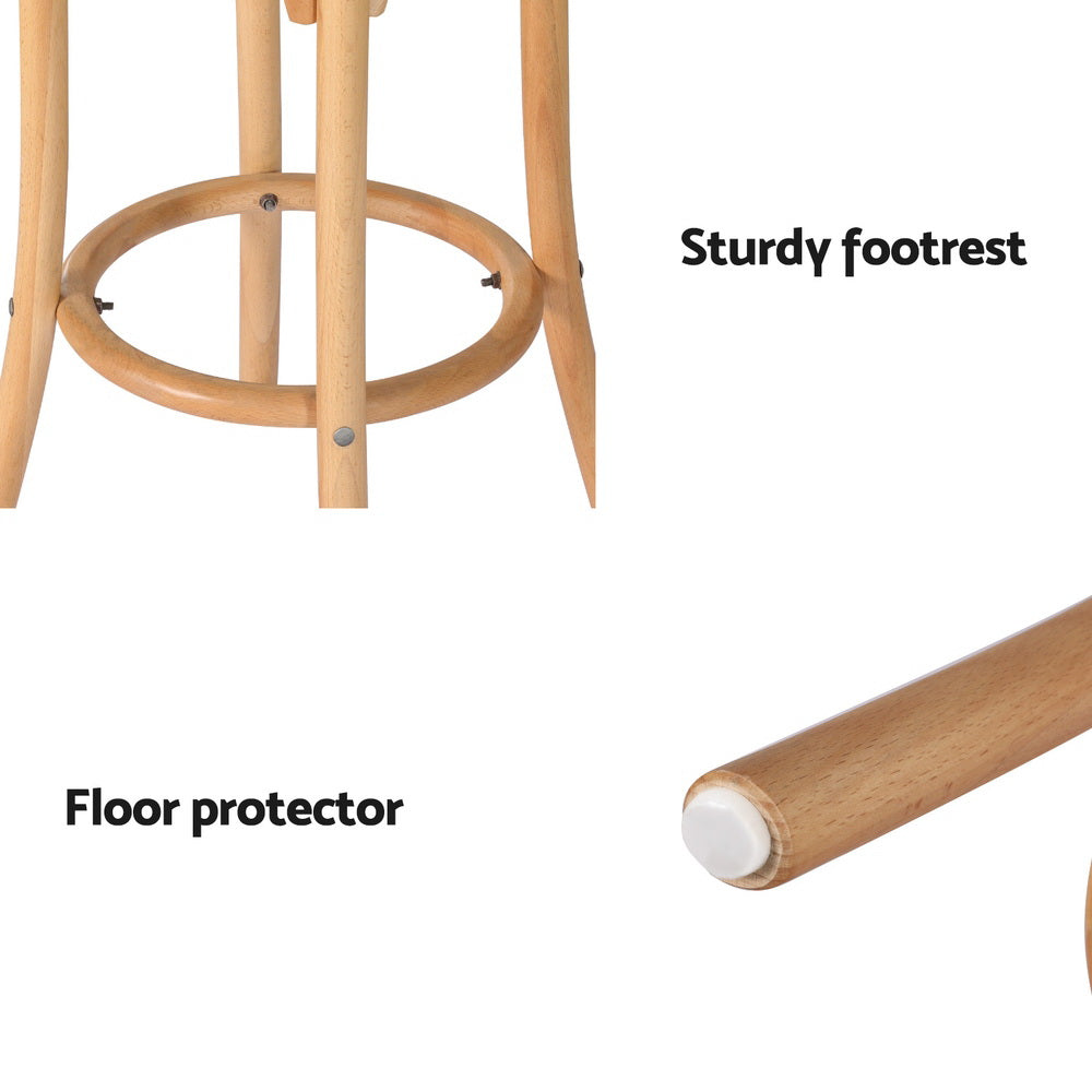 Lola (Set of 4) Rattan Bar Stools 65cm - Homecoze