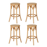 Lola (Set of 4) Rattan Bar Stools 65cm - Homecoze
