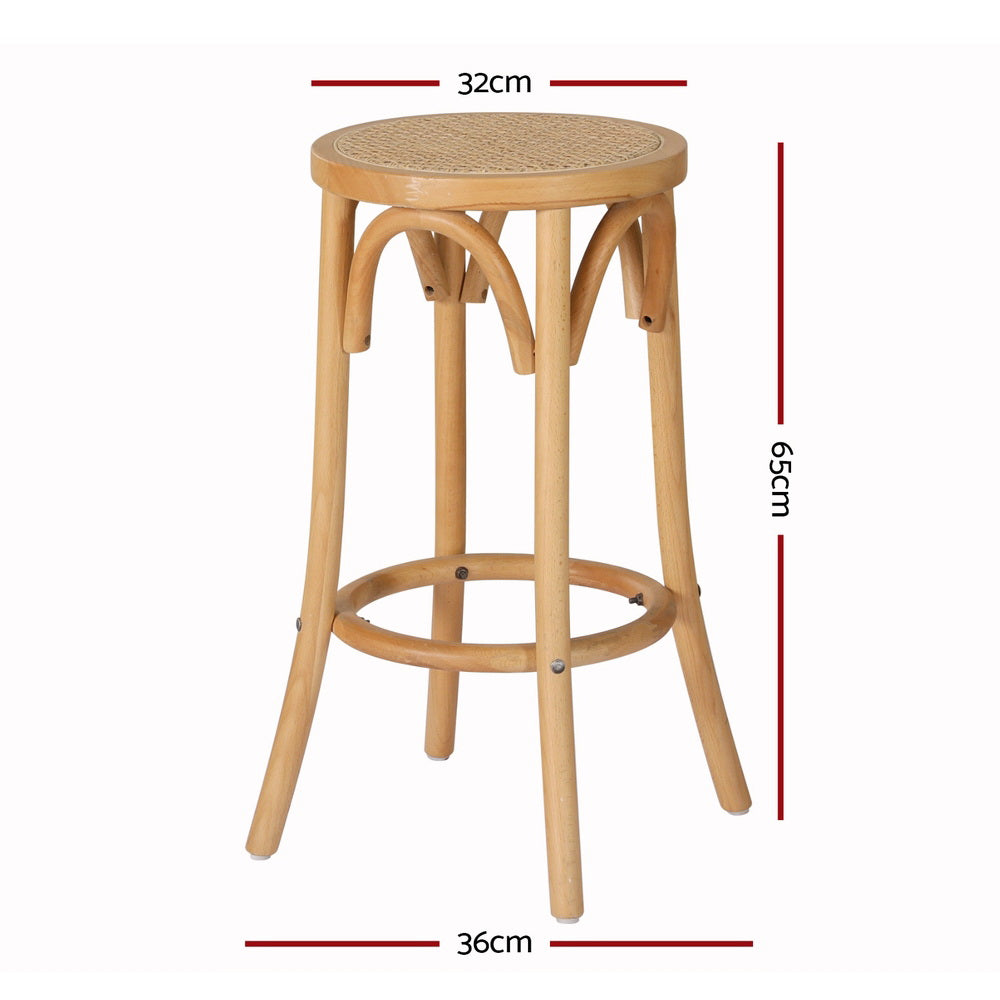 Lola (Set of 4) Rattan Bar Stools 65cm