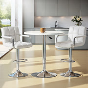 Lucy 3PC Bar Table & Stool Set - White - Homecoze