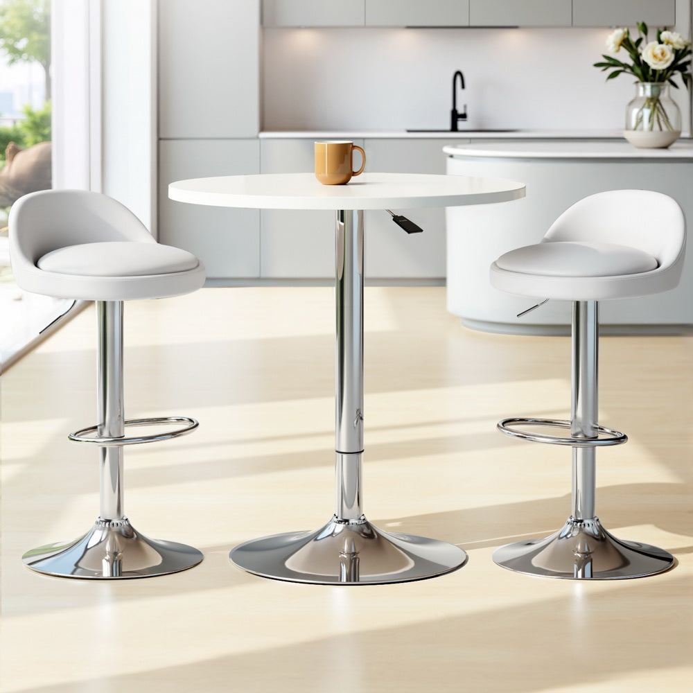Cameron 3PC Bar Table & Stool Set - White – Homecoze