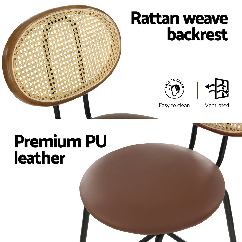 Rosie 3PC Bar Table & Stool Set - Brown & Black - Homecoze