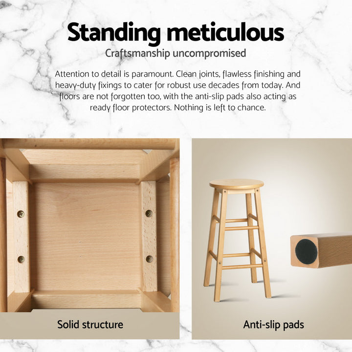 Mabel 5PC Bar Table & Stool Set - Nartural - Homecoze