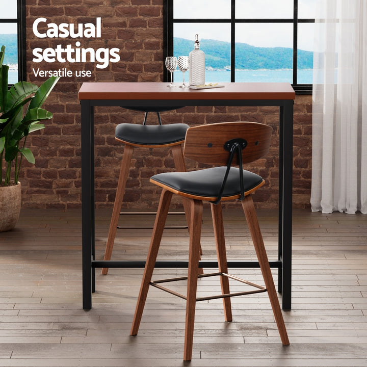 Beckett 3PC Bar Table & Stool Set - Brown & Black - Homecoze