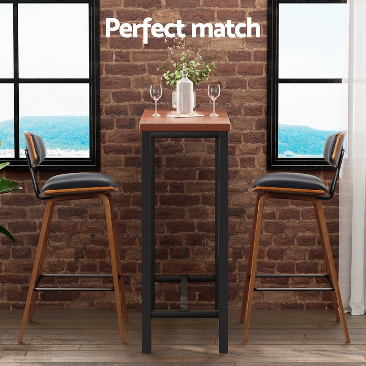 Beckett 3PC Bar Table & Stool Set - Brown & Black - Homecoze