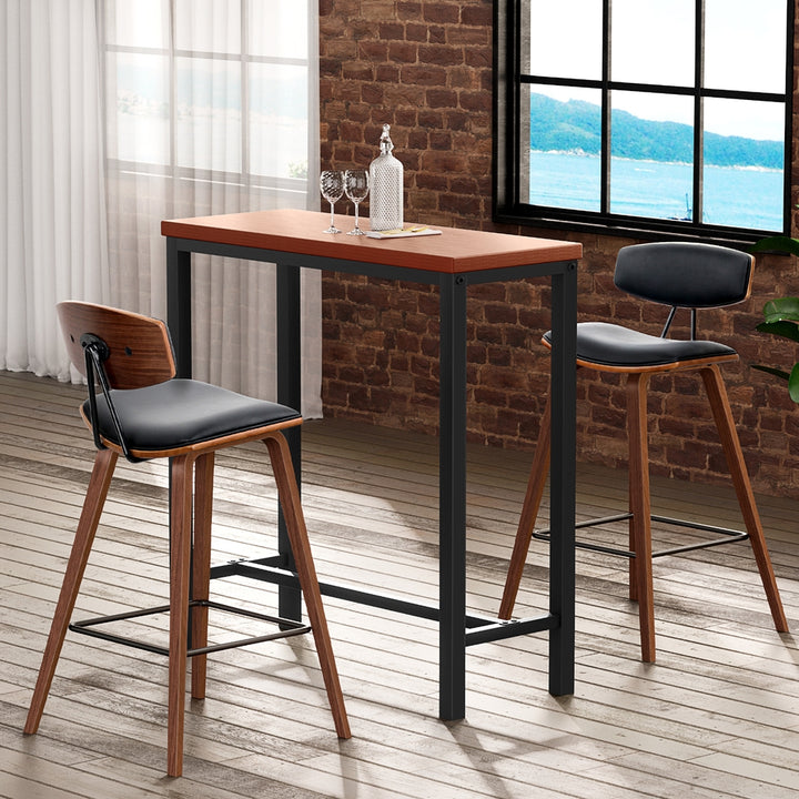 Beckett 3PC Bar Table & Stool Set - Brown & Black - Homecoze