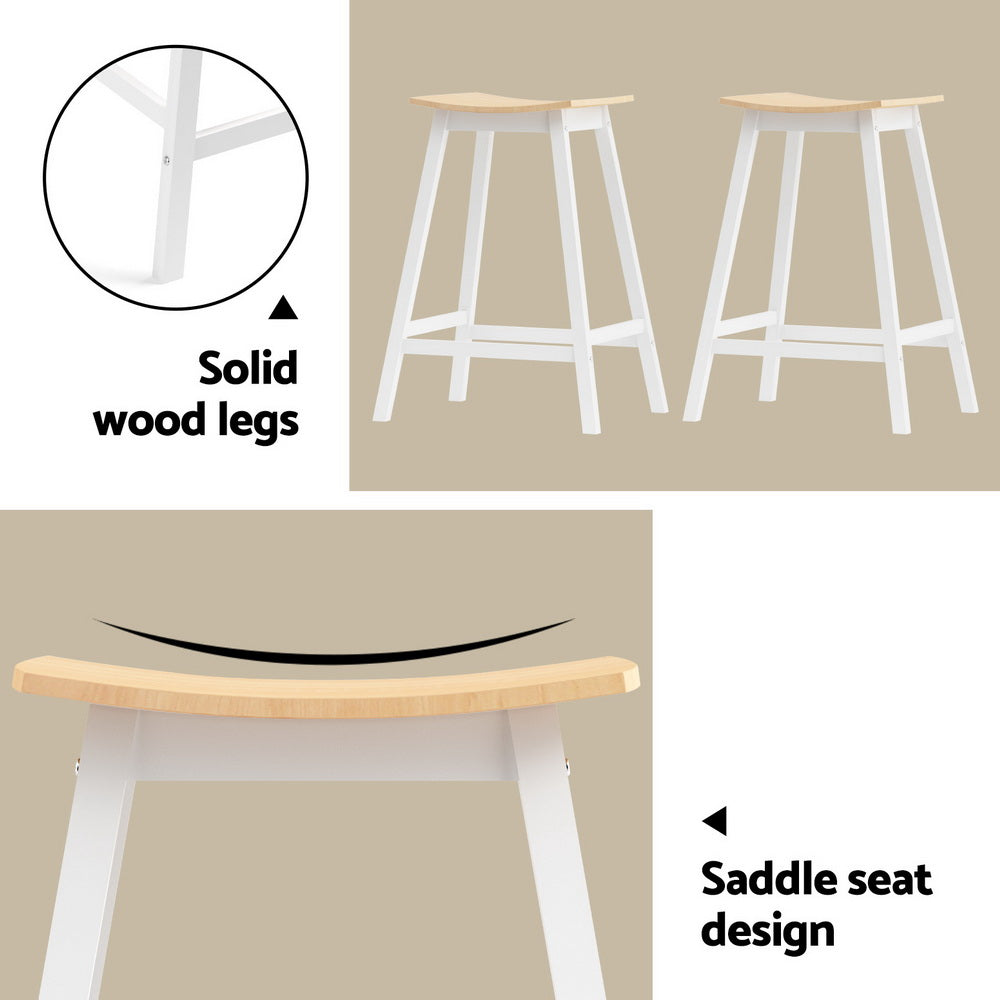 Ella 5PC Slimline Bar Table & Stool Set - White - Homecoze
