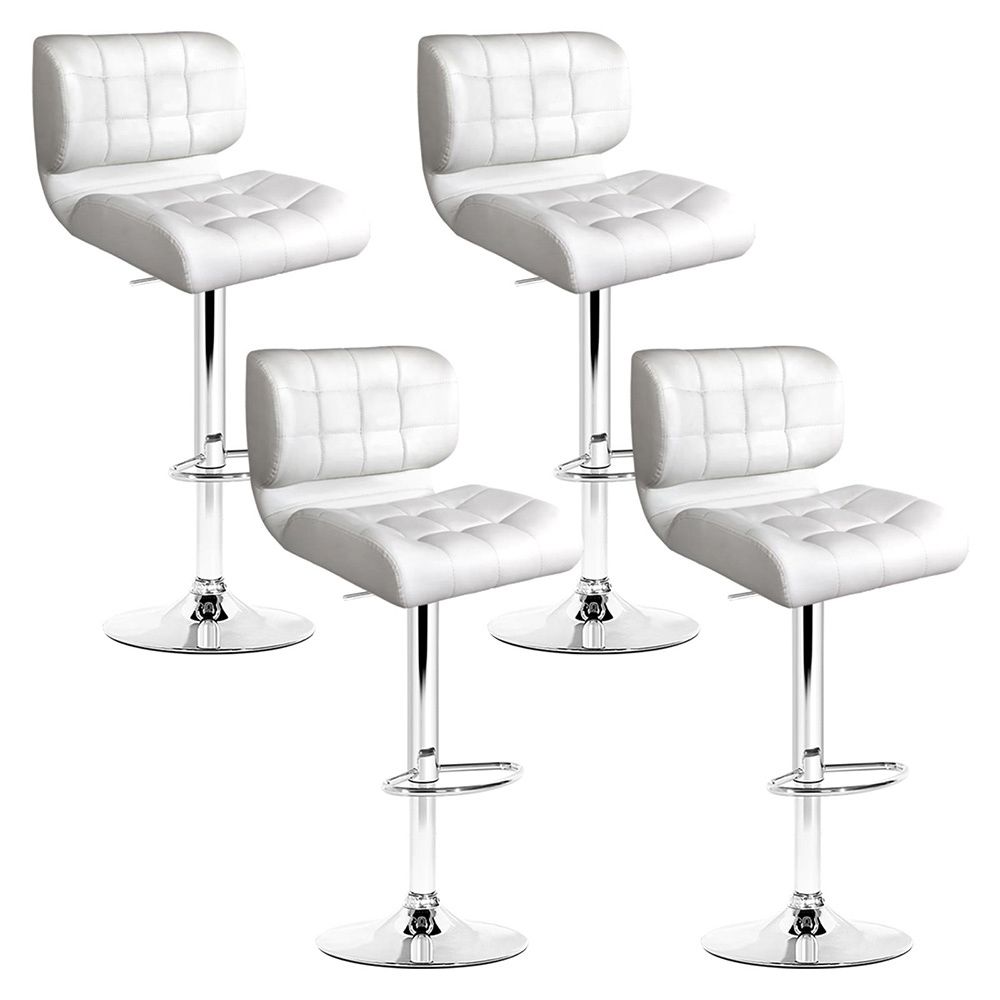 Kendall (Set of 4) PU Leather Bar Stools - White