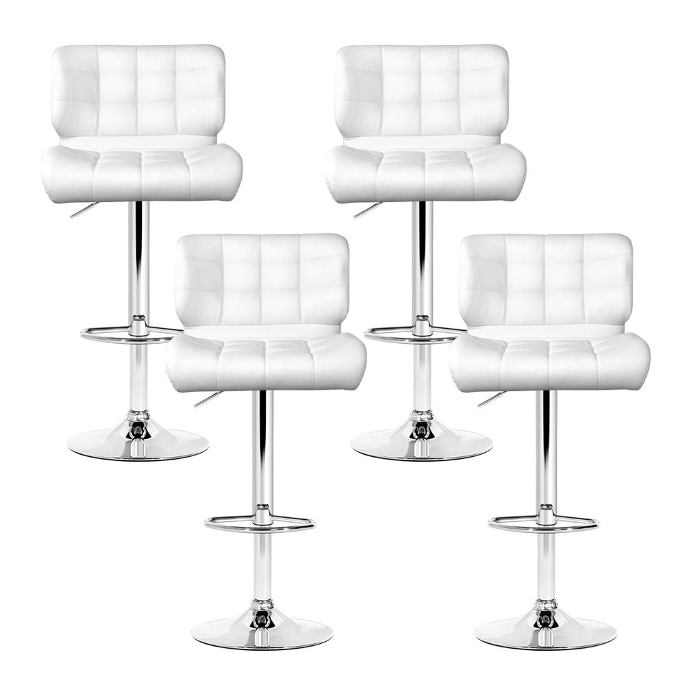 Kendall (Set of 4) PU Leather Bar Stools - White