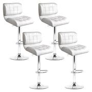 Kendall (Set of 4) PU Leather Bar Stools - White - Homecoze