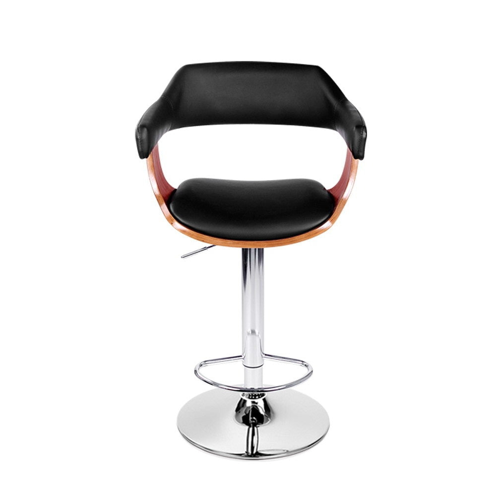 Spencer (Single) Bar Stool with Chrome Base - Black - Homecoze