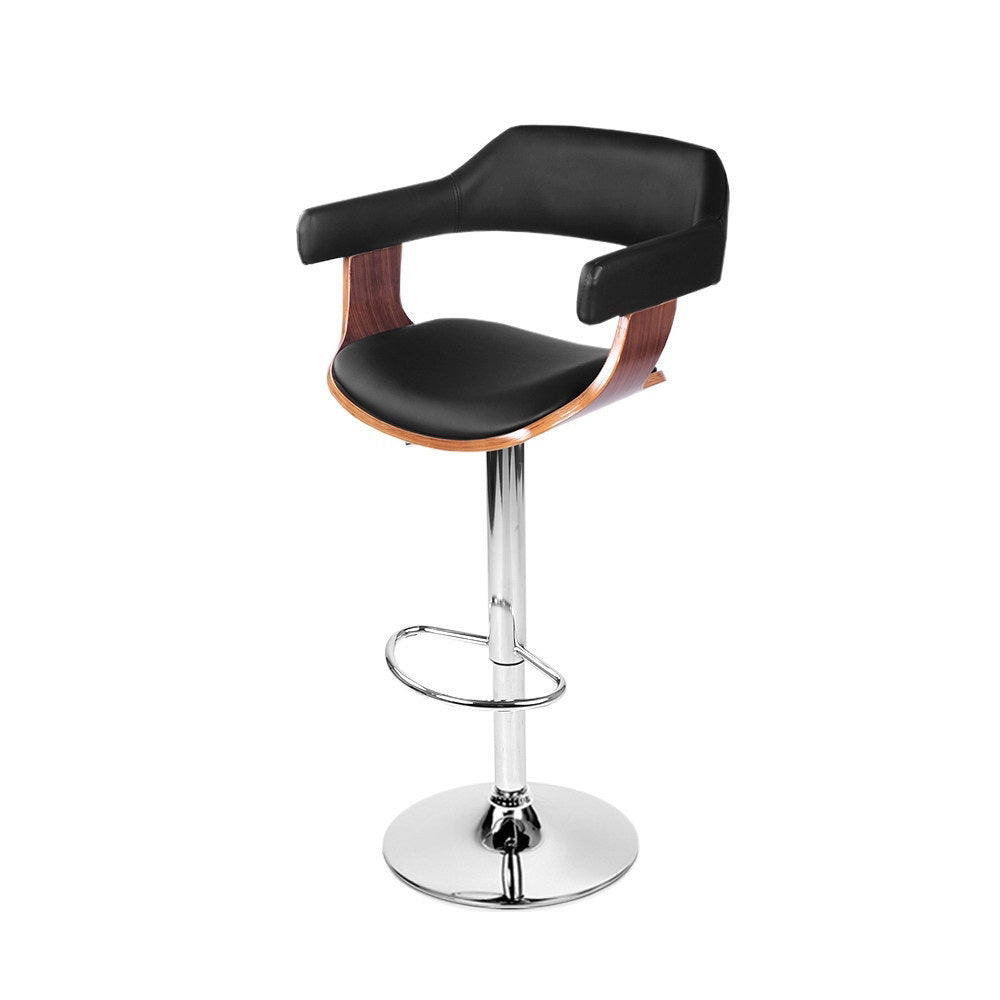 Spencer (Single) Bar Stool with Chrome Base - Black - Homecoze