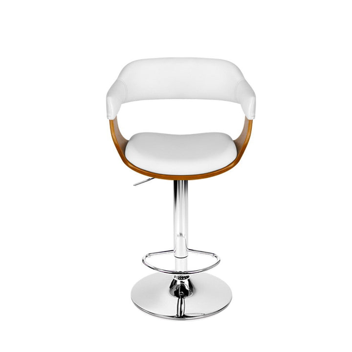 Spencer (Single) Bar Stool with Chrome Base - White - Homecoze