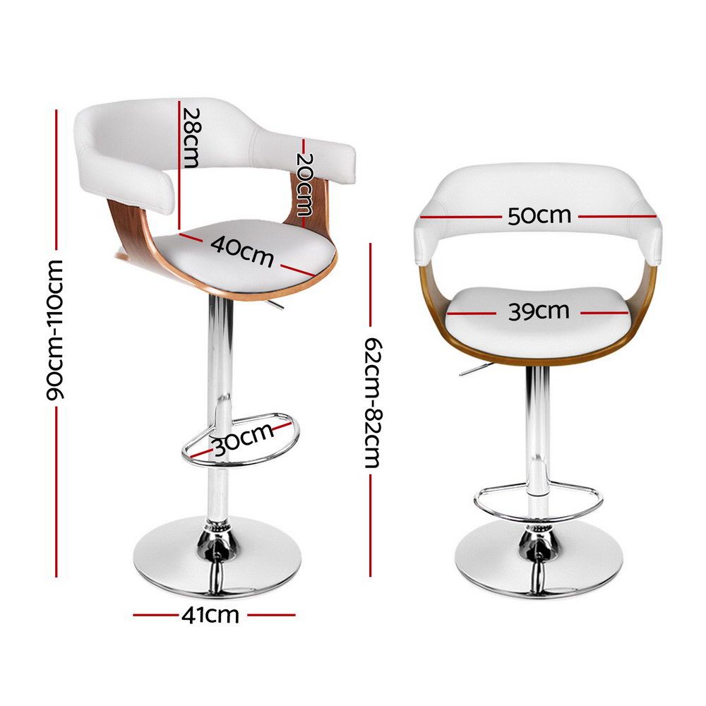 Spencer (Set of 3) Adjustable Bar Stools - White