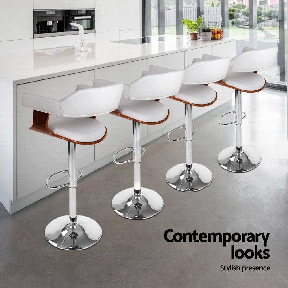 Spencer (Set of 3) Adjustable Bar Stools - White
