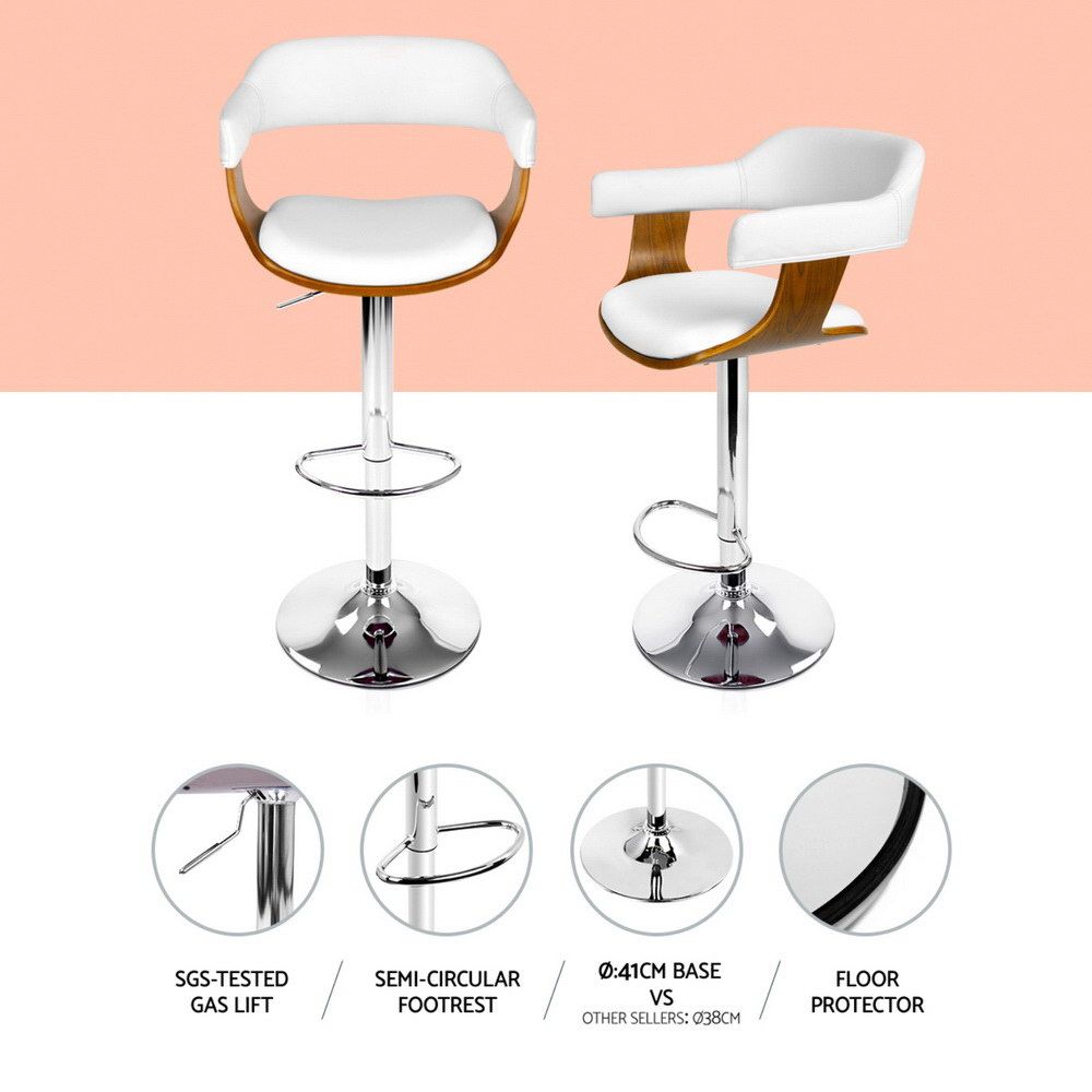 Spencer (Set of 3) Adjustable Bar Stools - White