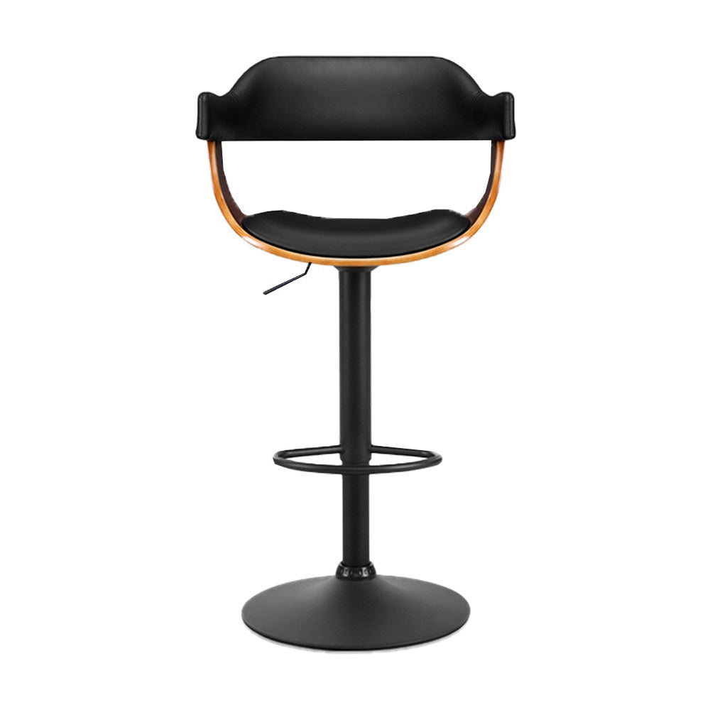 Spencer (Set of 4) Bar Stools with Black Base - Black - Homecoze