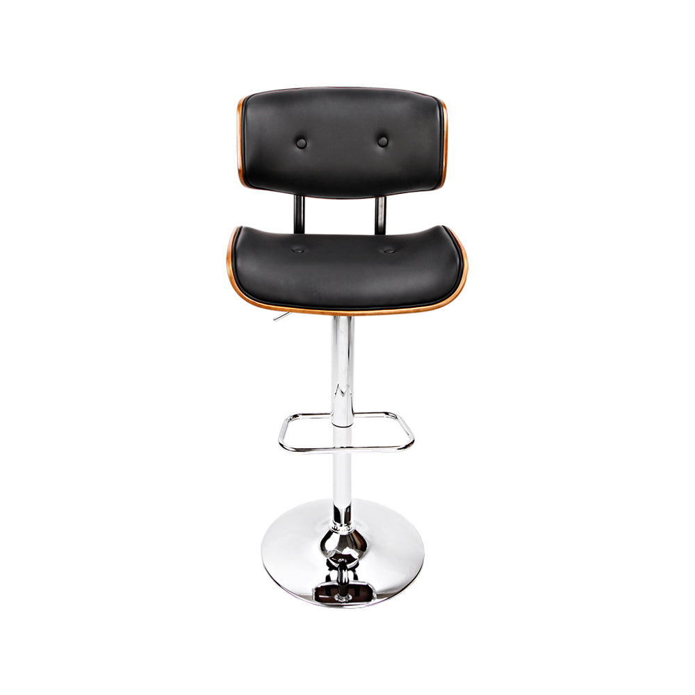 Jordan (Set of 3) Bar Stools with Chrome Base - Black - Homecoze