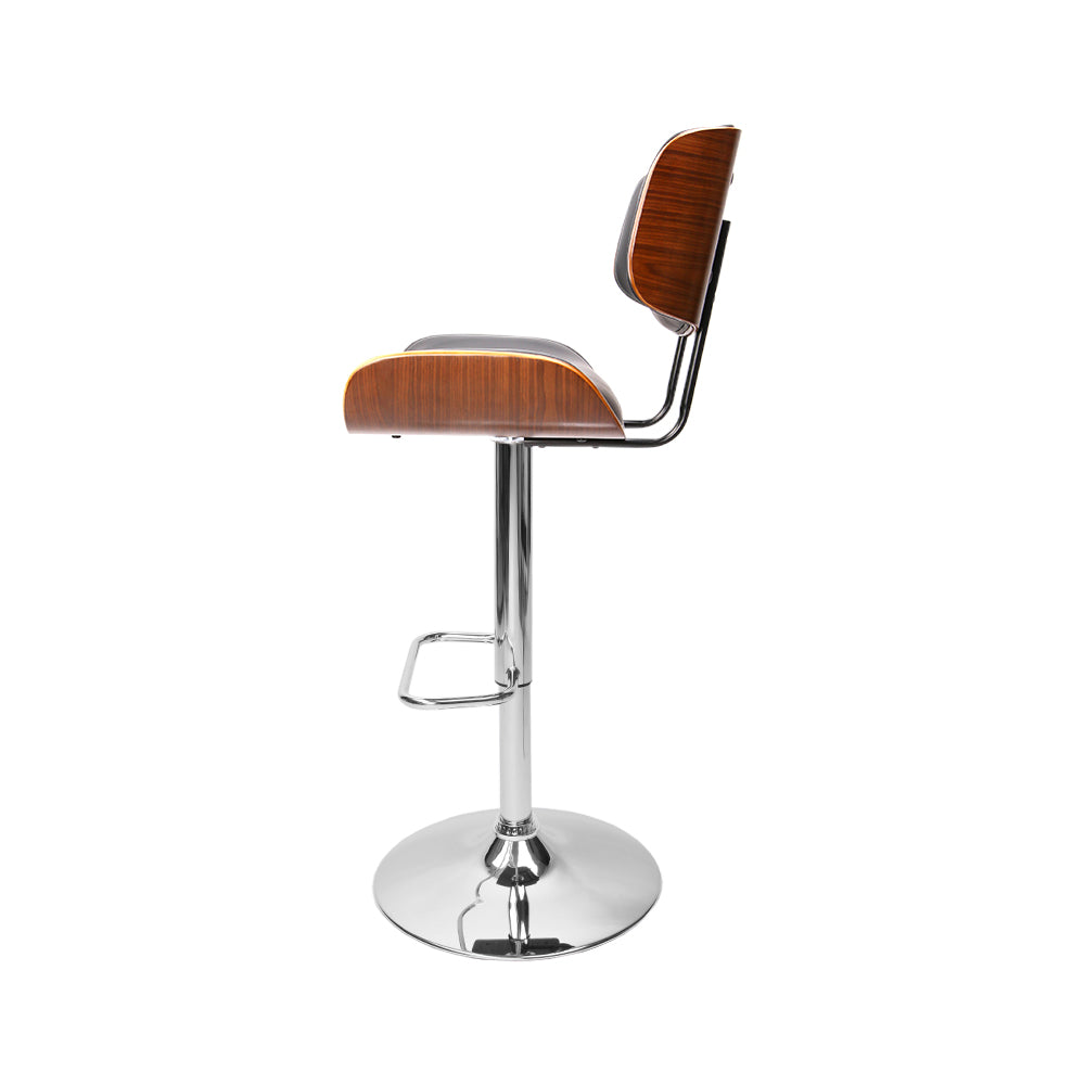 Jordan (Set of 3) Bar Stools with Chrome Base - Black - Homecoze