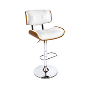 Jordan (Single) Bar Stool with Chrome Base - White - Homecoze