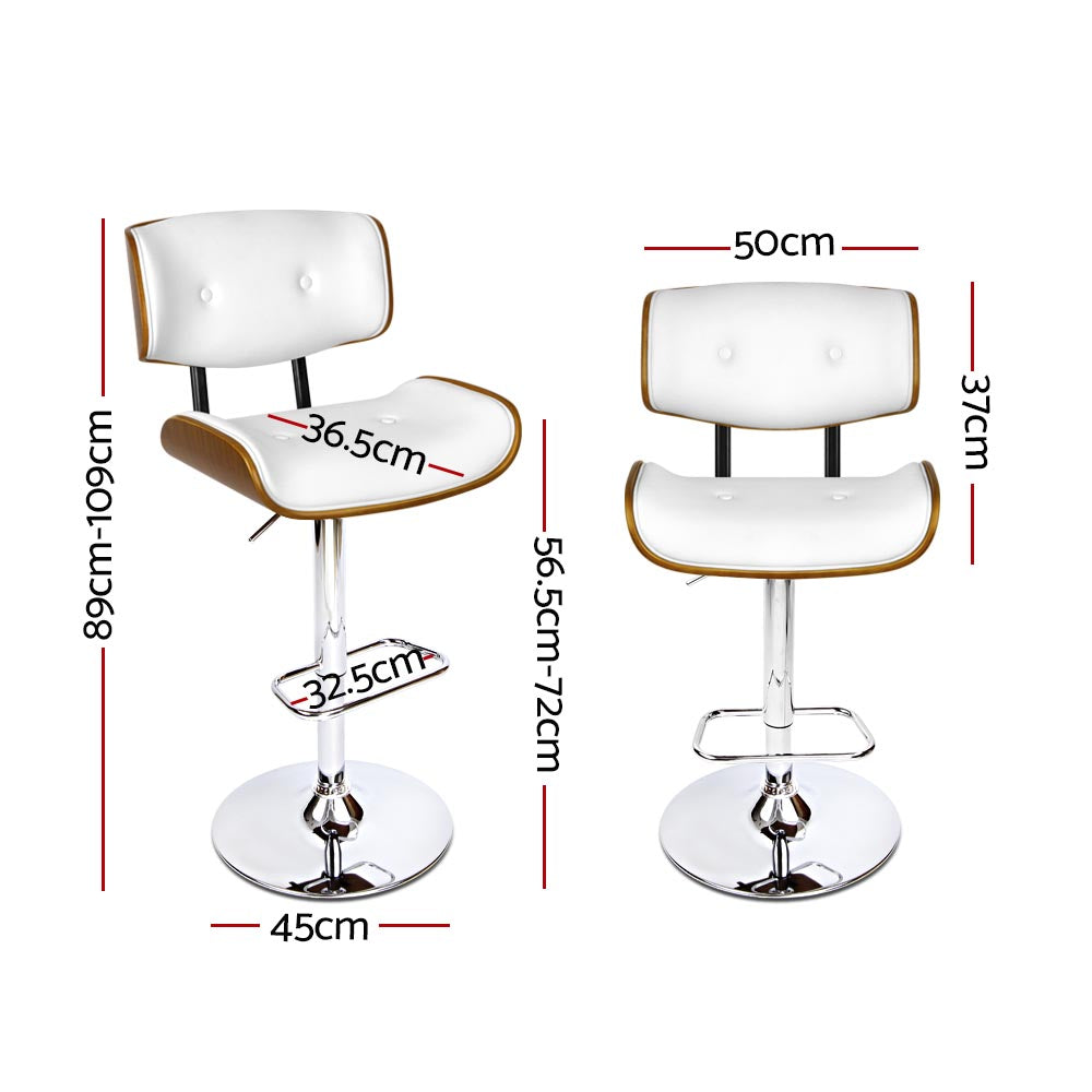 Jordan (Set of 3) Adjustable Bar Stools - White