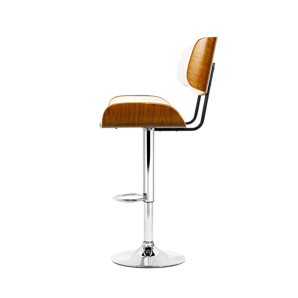 Jordan (Set of 3) Bar Stools with Chrome Base - White - Homecoze