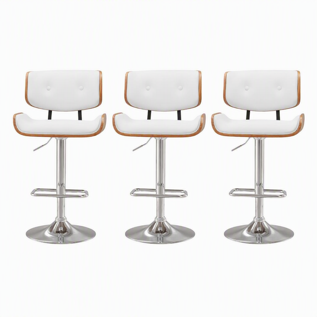 Jordan (Set of 3) Adjustable Bar Stools - White
