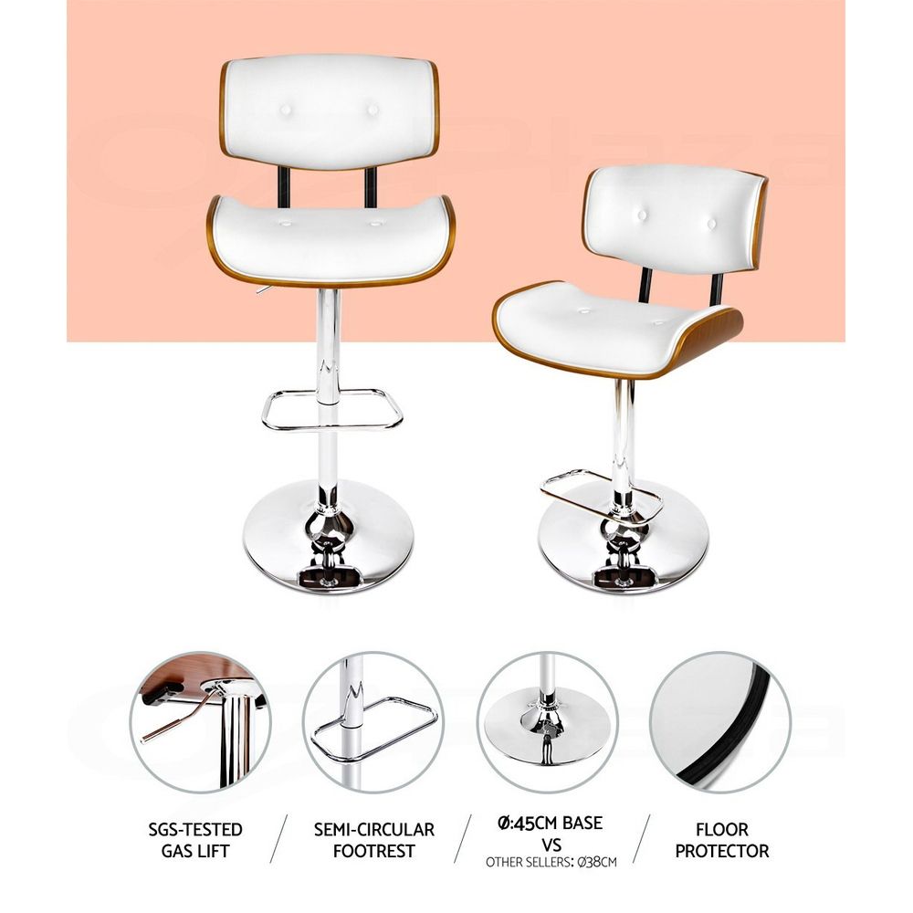 Jordan (Set of 3) Adjustable Bar Stools - White
