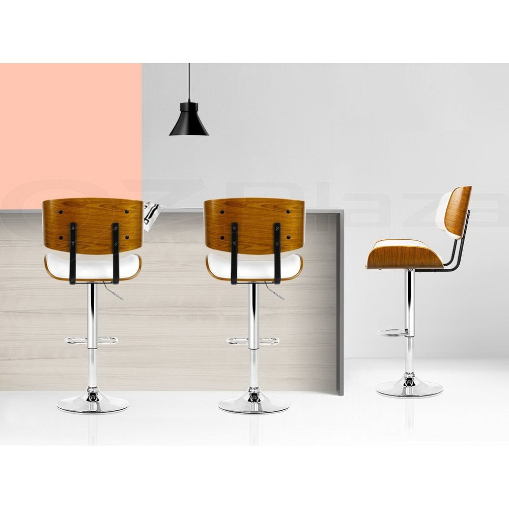 Jordan (Set of 3) Adjustable Bar Stools - White
