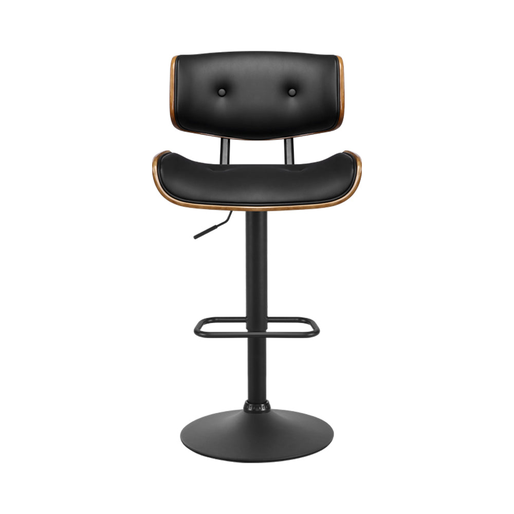 Jordan (Set of 3) Bar Stools with Black Base - Black - Homecoze