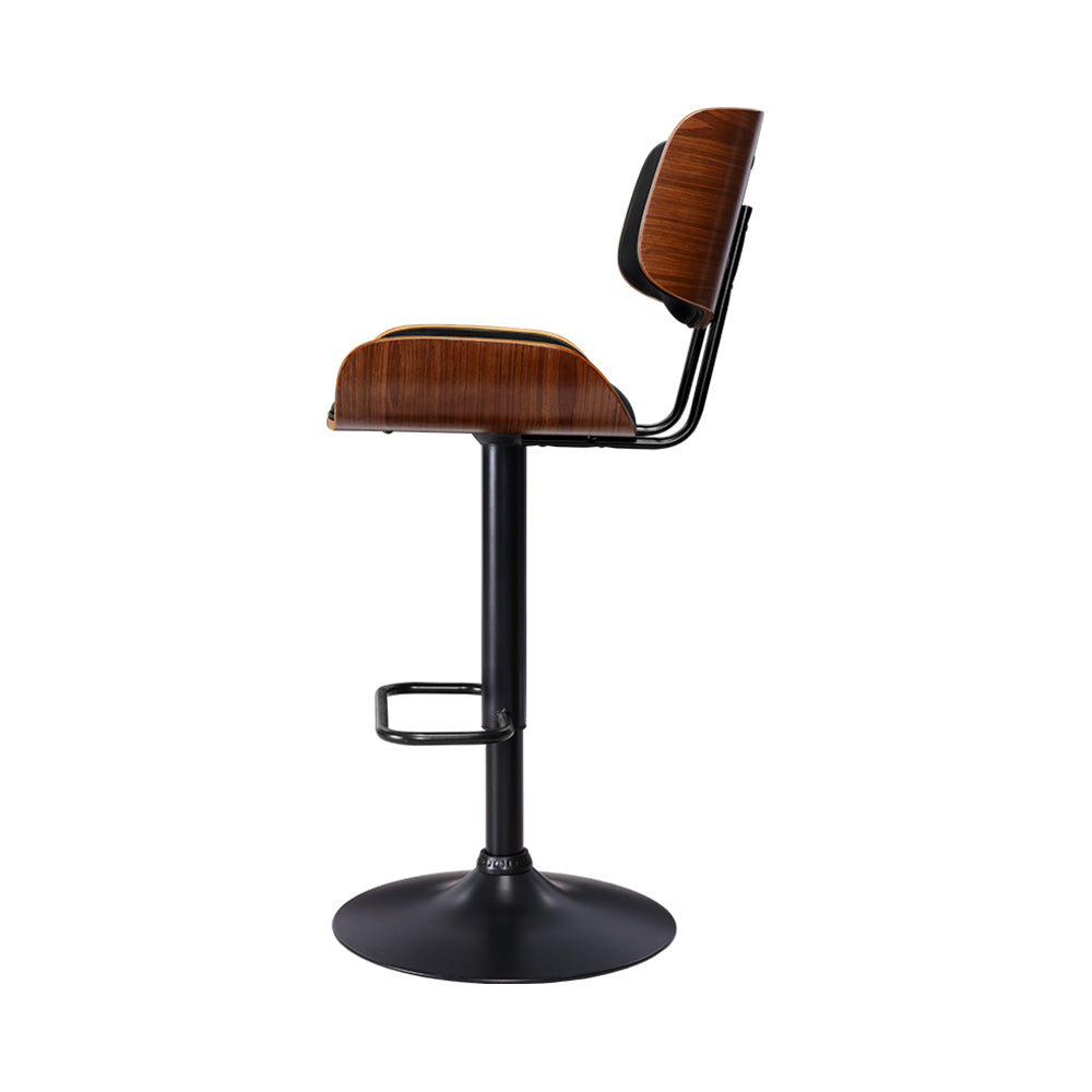 Jordan (Set of 3) Bar Stools with Black Base - Black - Homecoze
