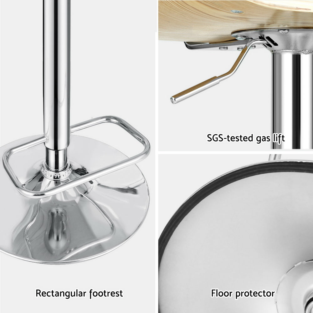 Madison (Set of 4) PU Leather Bar Stools - White - Homecoze