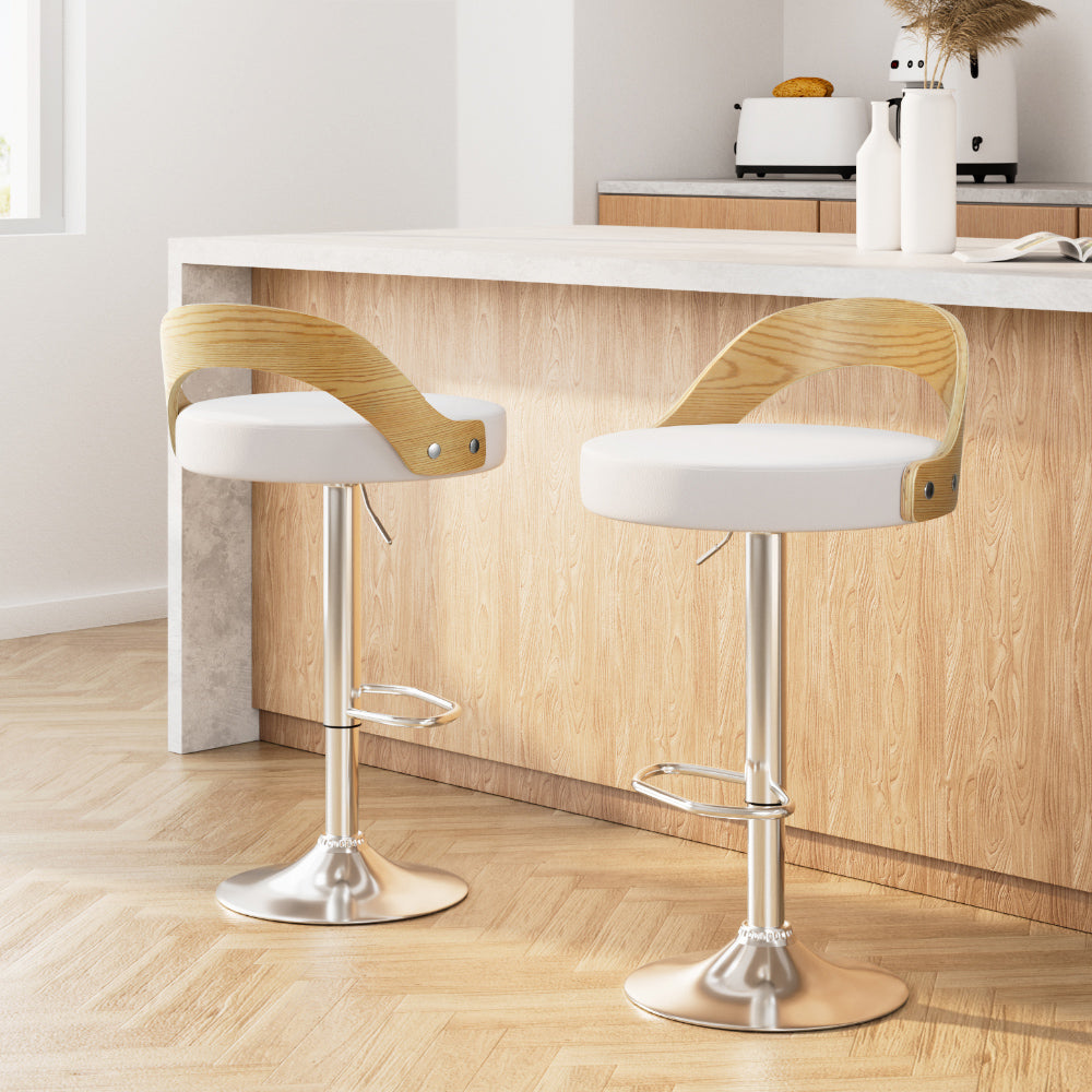 Florence (Set of 2) Bar Stools - White - Homecoze